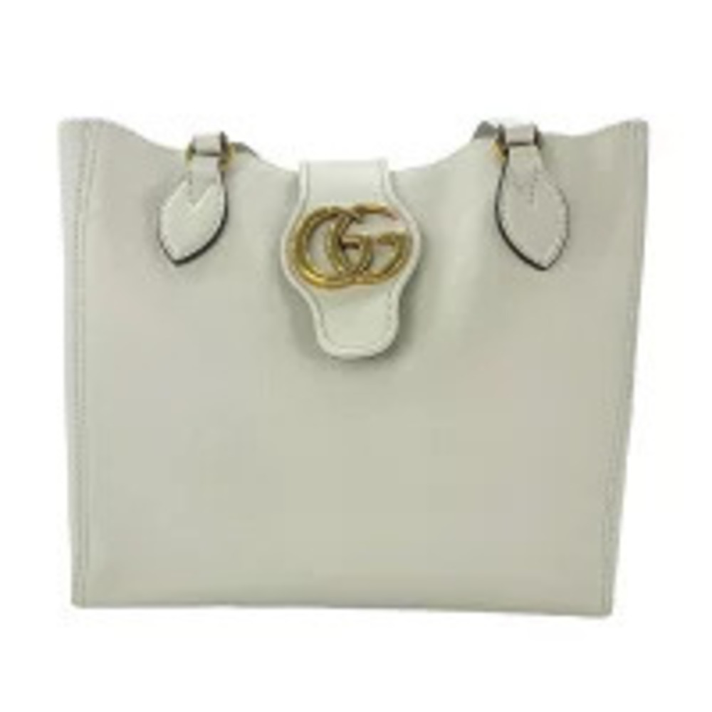 Gucci GG Marmont Leather Tote Bag White